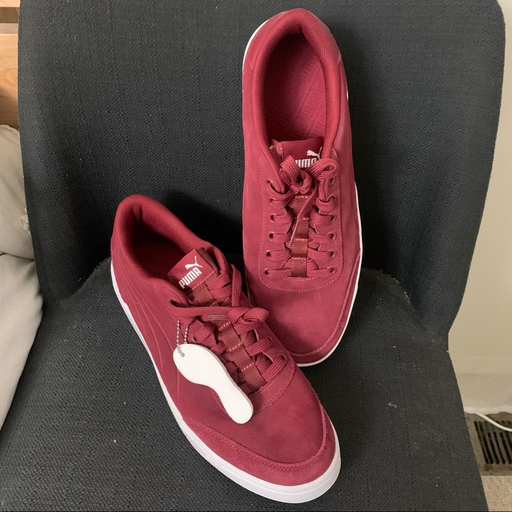 Puma - Men’s Dark Red Low Top Sneakers